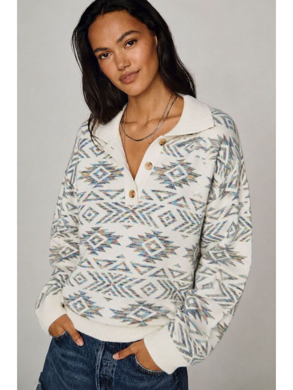 (1XL, PTP 24) NWT ANTHROPOLOGIE X CALLAHAN SHAY PRINTED KNIT PULLOVER SWEATER